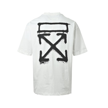 OFF WHITE band portrait spray paint arrow print short sleeves