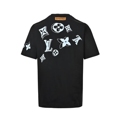 Louis Vuitton ghosting multi-label printed short sleeves