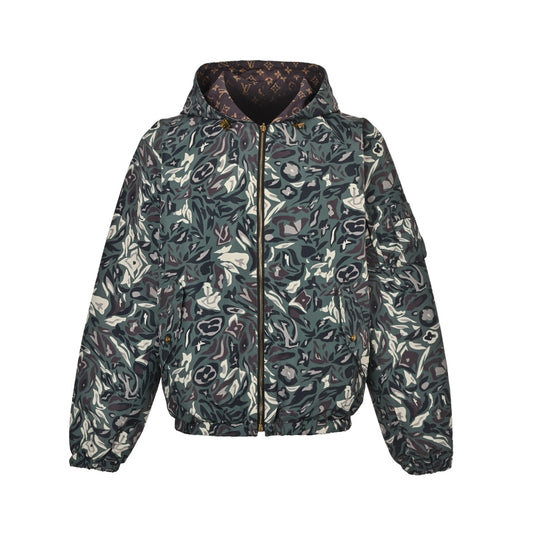 Louis Vuitton & NIGO joint camouflage double-sided hooded jacket