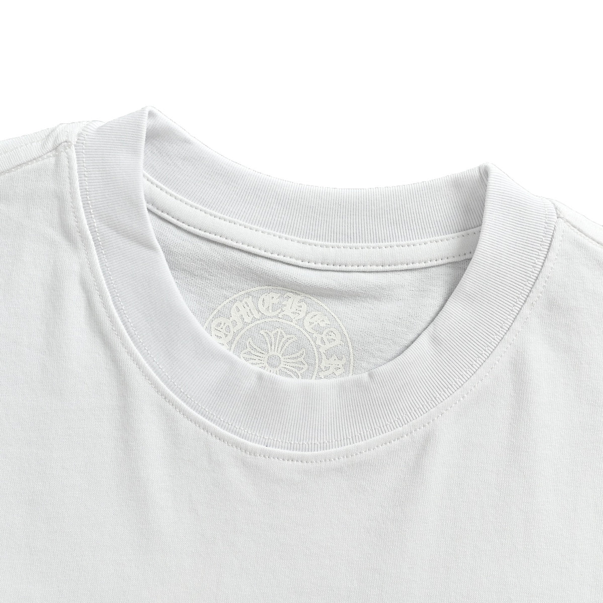Chrome Hearts/Chrome Heart leather label horseshoe cross short sleeves
