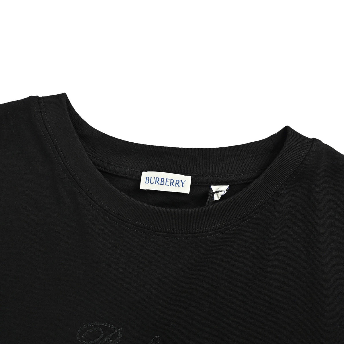 Burberry signature plaid letter embroidered short sleeves on the back