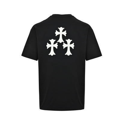 Chrome Hearts/Chrome Heart Leather Label Cross Short Sleeves