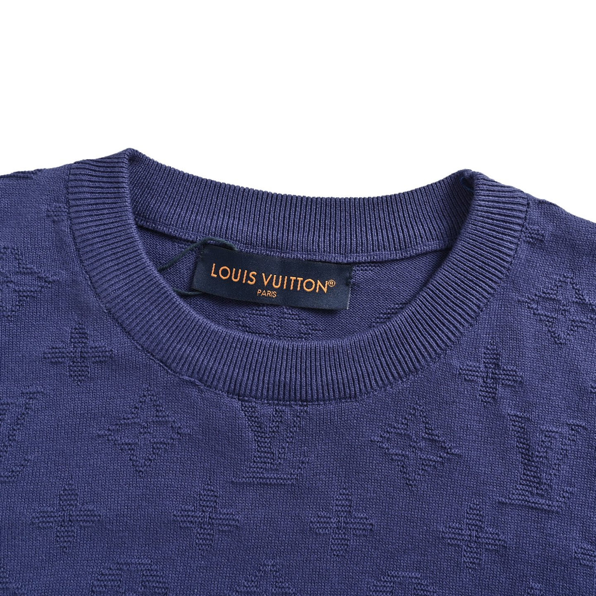 Louis Vuitton old flower jacquard knitted short sleeves
