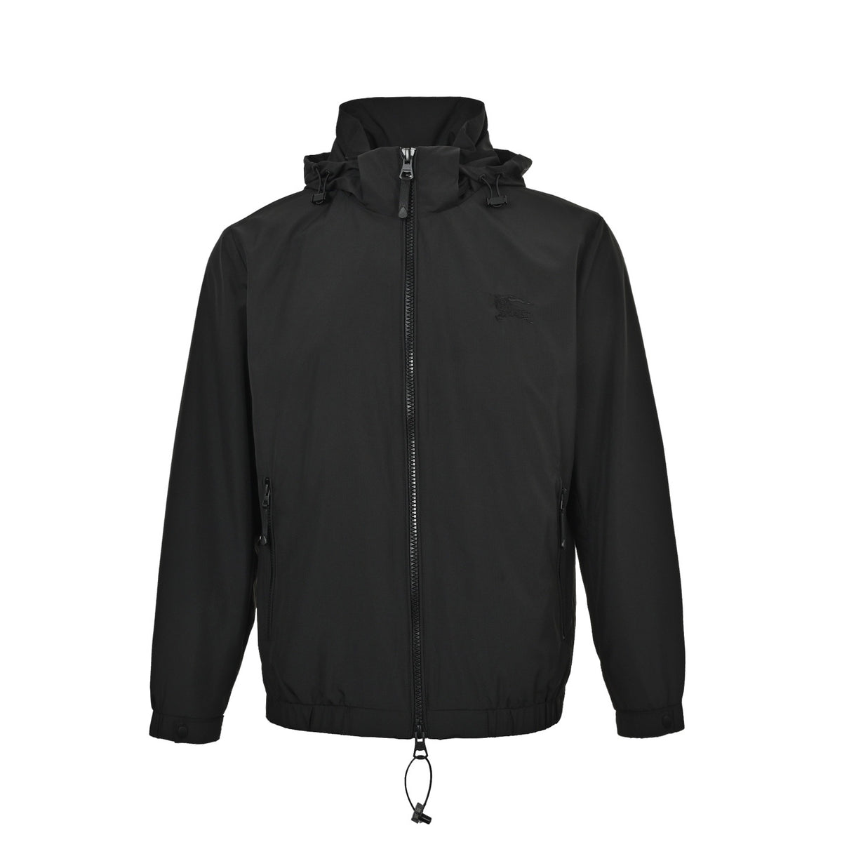 Burberry hooded thin coat with horse embroidery on the chest