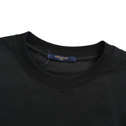LouisVuitton/Louis Vuitton 26ss embroidered letters retro scroll short sleeves