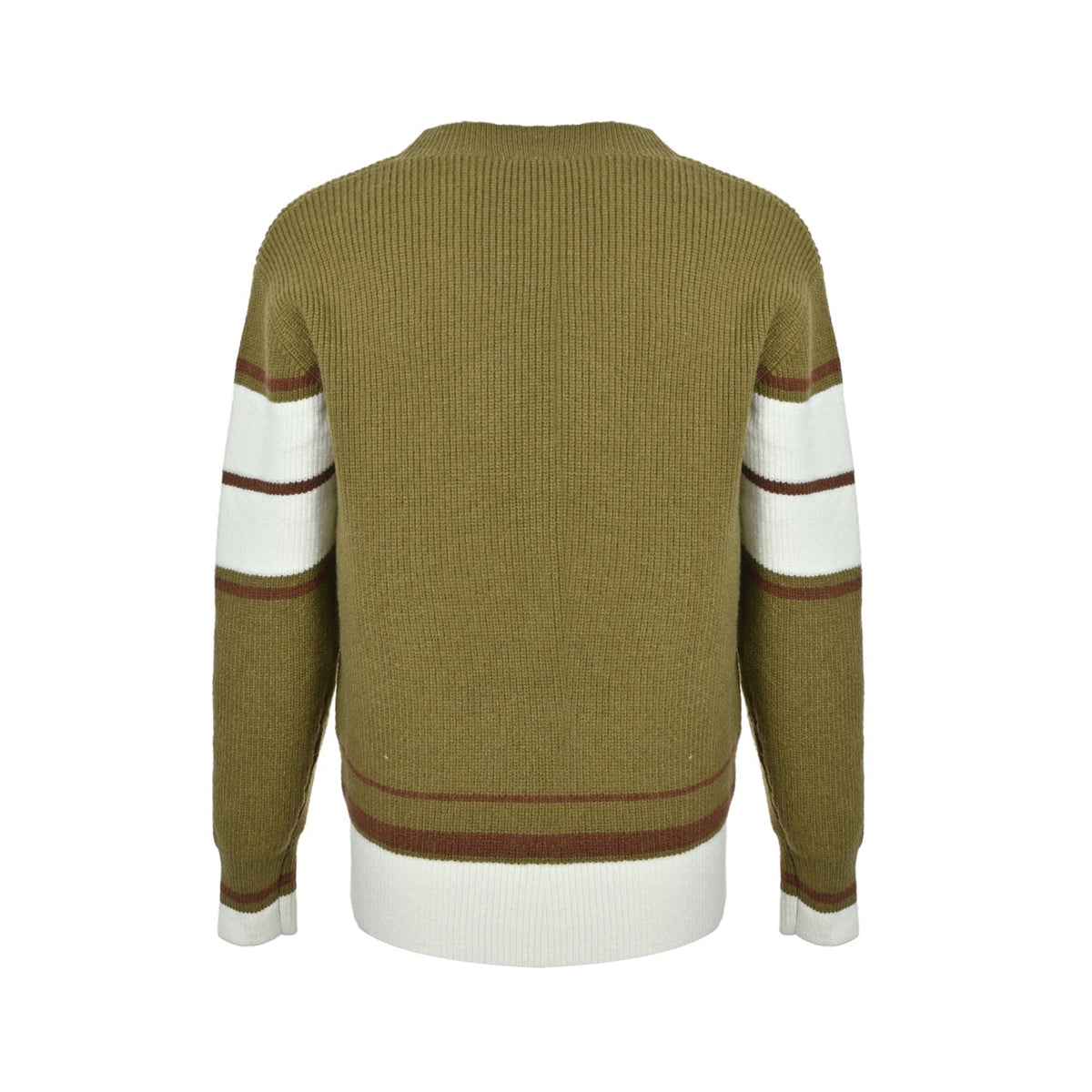 Ami 25Fw V-neck sweater with towel embroidered heart on the chest