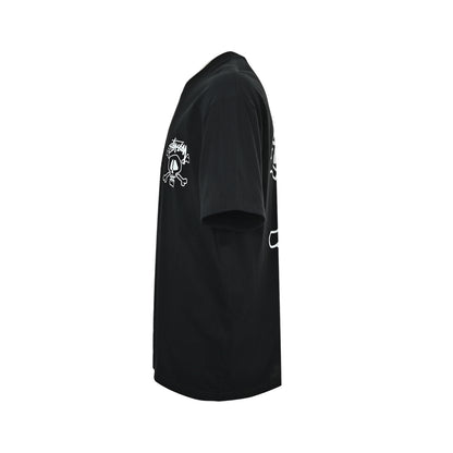 Stussy skull print round neck short sleeves