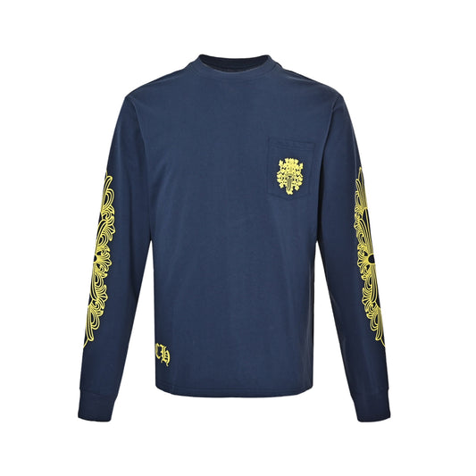 Chrome Hearts/Chrome Heart Sword Print Long Sleeve T-Shirt