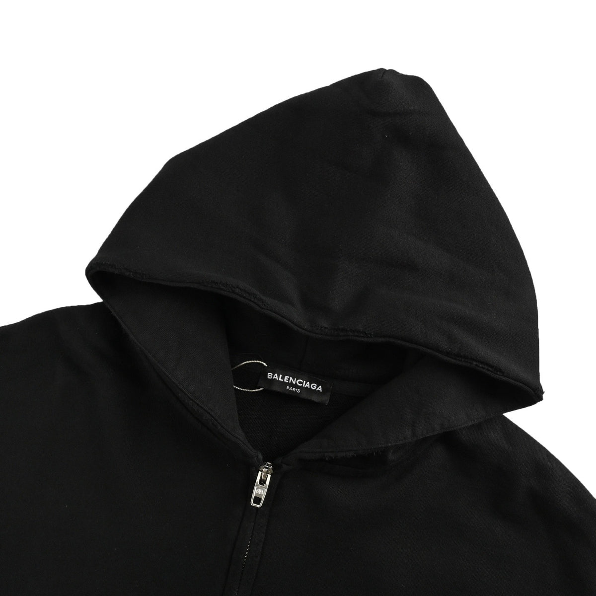 Balenciaga/Balanciaga 25Fw reverse letter embroidered zipper hooded jacket on the back