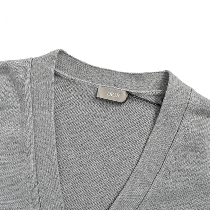 Dior 24Fw signature letter embroidered cardigan sweater