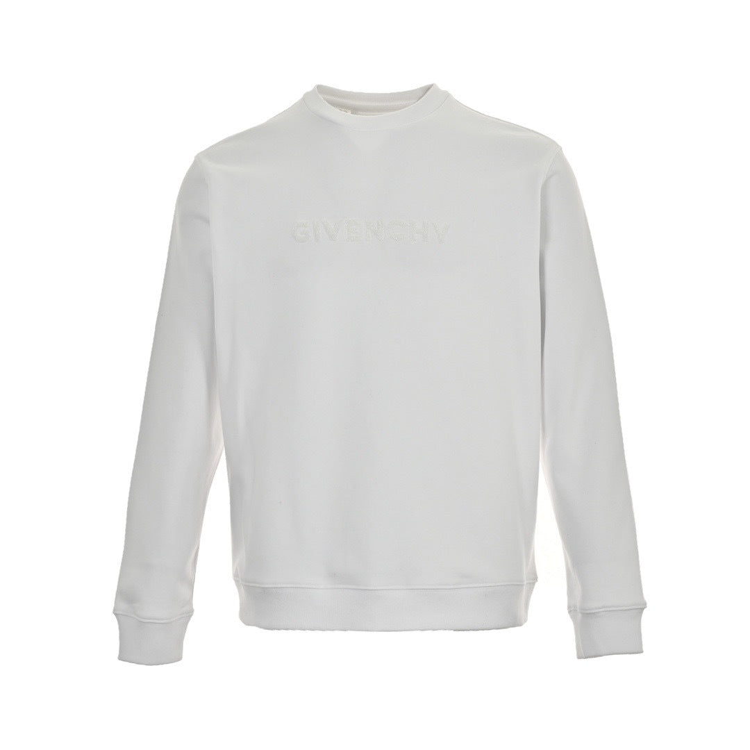 GIVENCHY 23Fw towel embroidered letter logo round neck sweatshirt