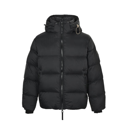 Burberry new black armband hooded down jacket
