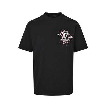 Louis Vuitton logo graffiti hand-painted short sleeves