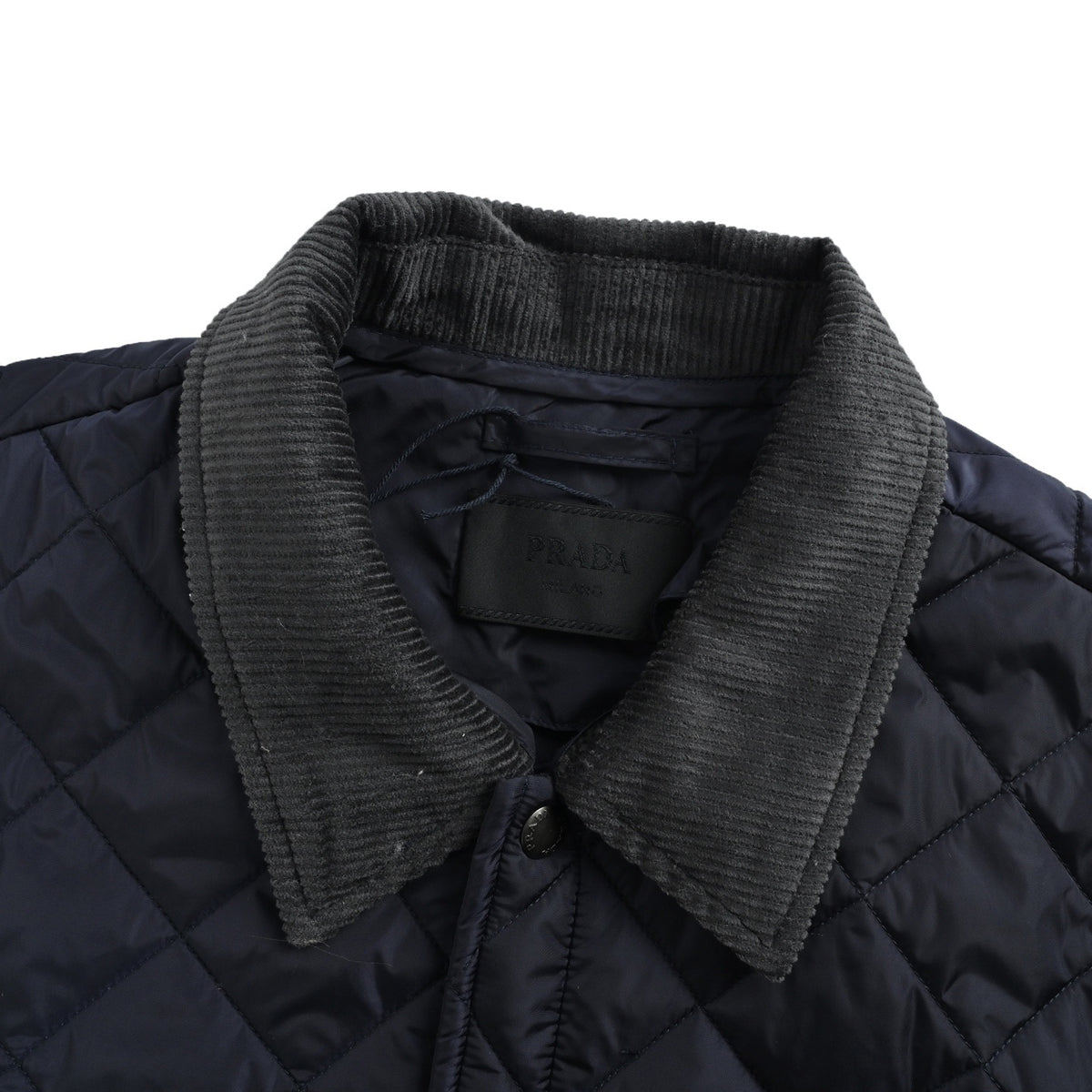 Prada rhombus corduroy collar cotton jacket