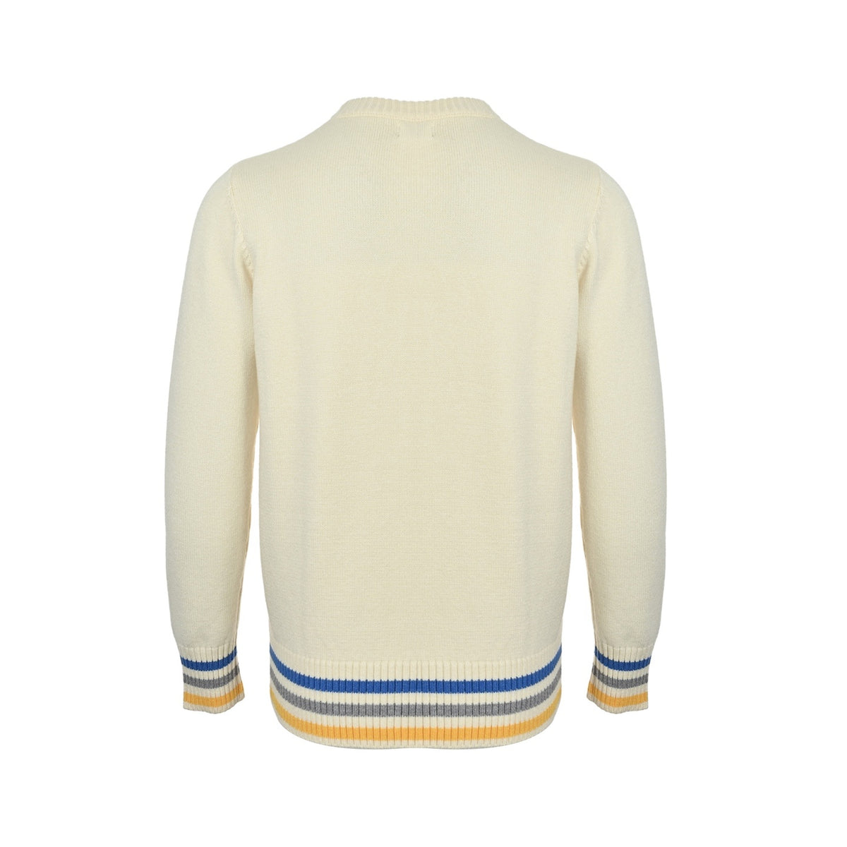 Dior 25Fw multicolor letter logo jacquard striped crew neck sweater