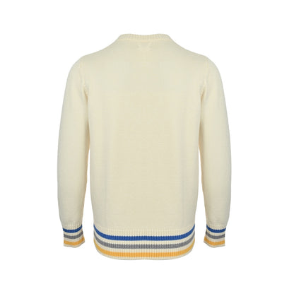 Dior 25Fw multicolor letter logo jacquard striped crew neck sweater