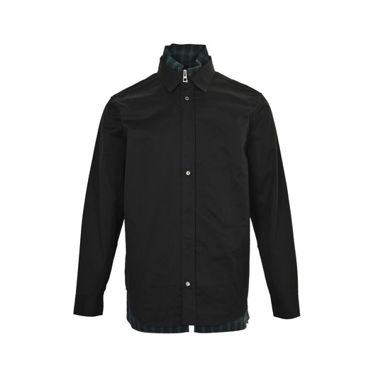 Loewe/Luoyiwei 25ss lining plaid zipper stitching fake two-piece jacket
