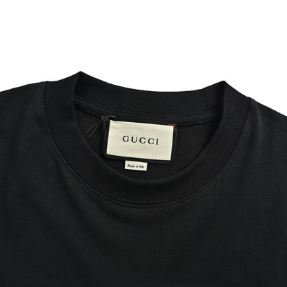 Gucci red and green belt embroidered short sleeves