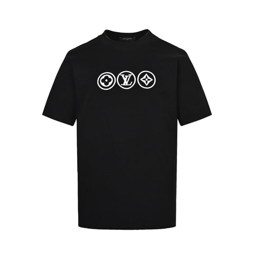 Louis Vuitton 25ss three-ring old flower embroidered short sleeves