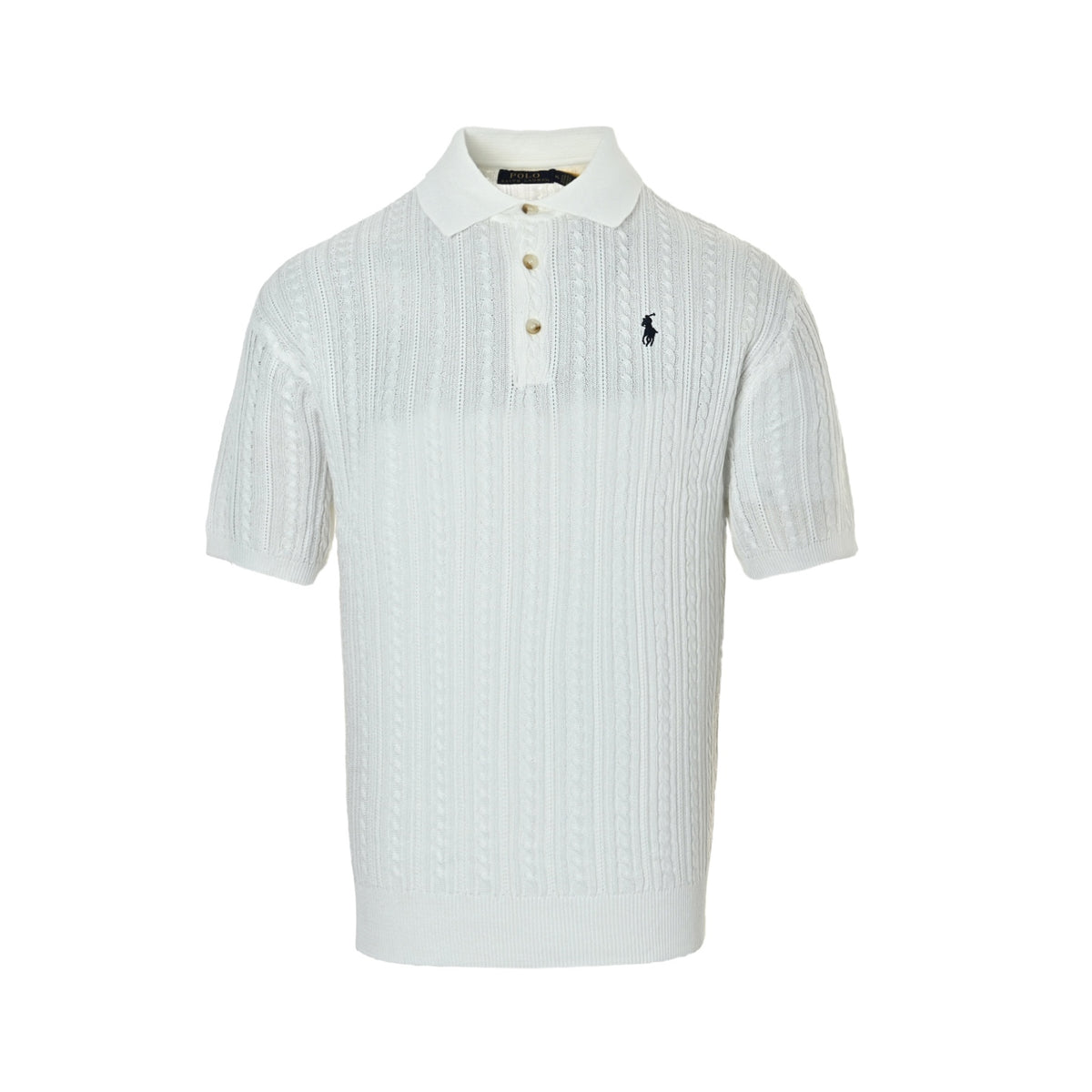 RalphLauren/Ralph Lauren small twist knitted Polo short sleeves