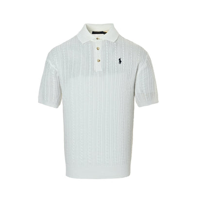 RalphLauren/Ralph Lauren small twist knitted Polo short sleeves