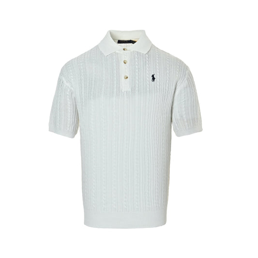 RalphLauren/Ralph Lauren small twist knitted Polo short sleeves