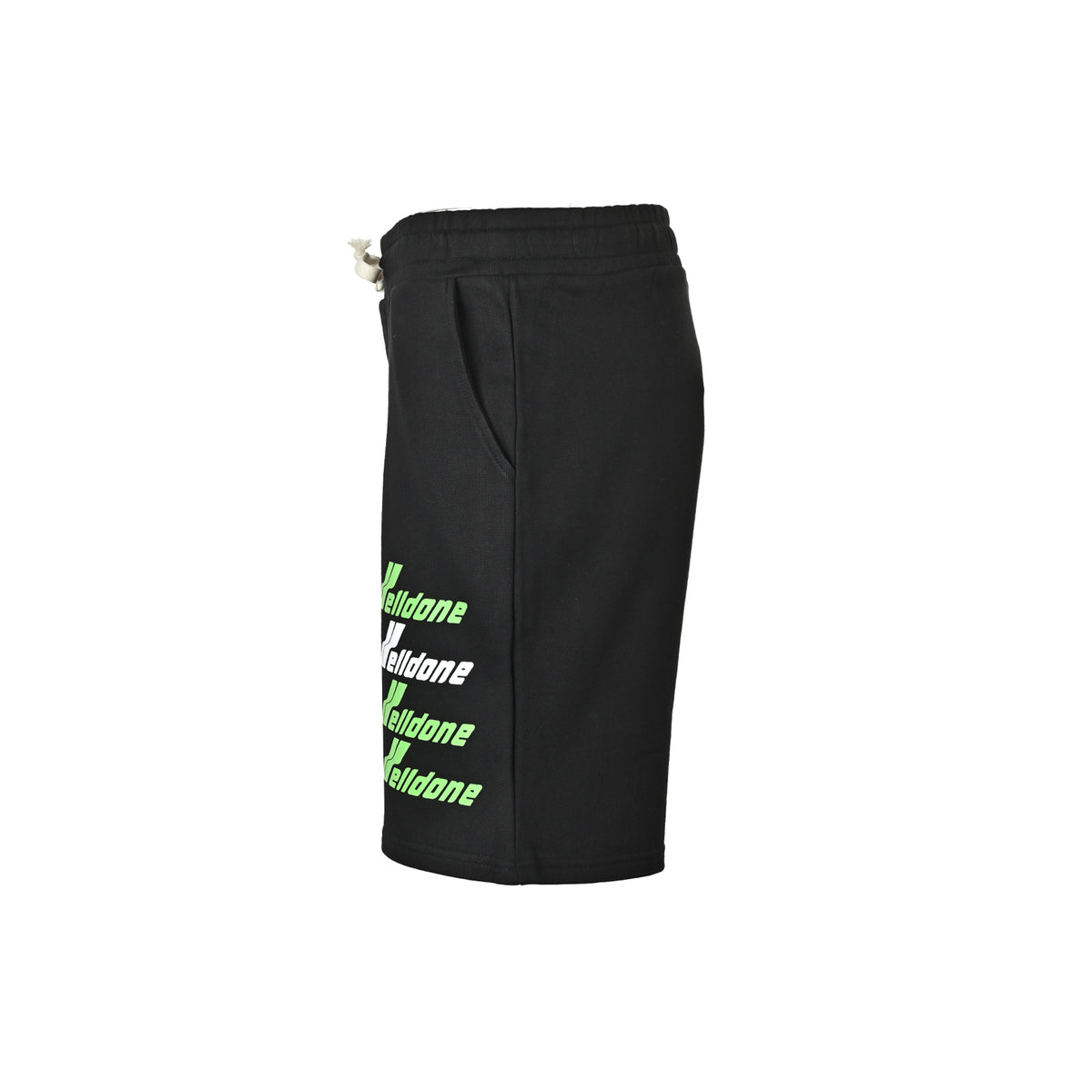 We11 Done colorful barrage letter print shorts