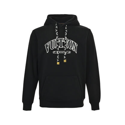 Louis Vuitton towel patch letter hooded sweatshirt