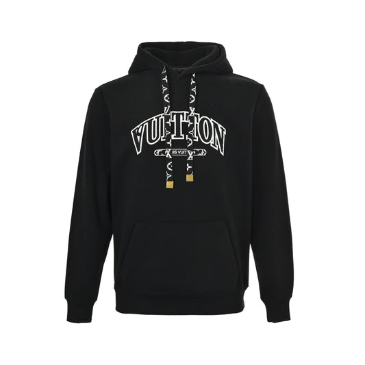 Louis Vuitton towel patch letter hooded sweatshirt