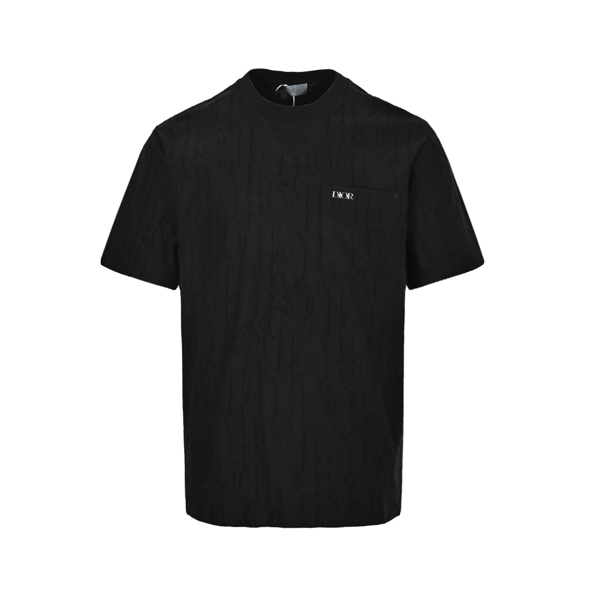 Dior full printed dark pattern embossed pocket short sleeves
