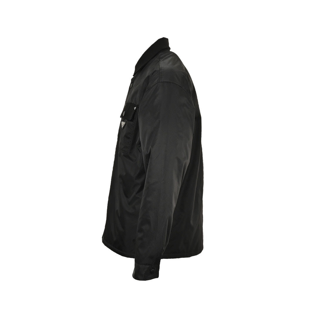 Prada 24Fw triangle logo flap cotton jacket