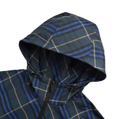 Burberry dark blue diamond war horse hooded jacket