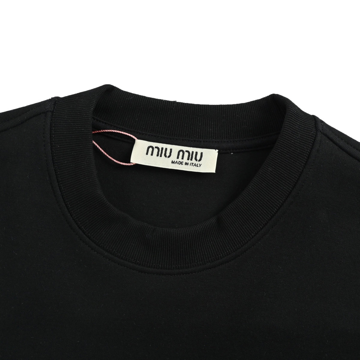 Miu Miu 25Fw back webbing logo jacquard stitching sweatshirt