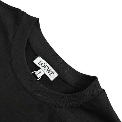 Loewe/Luoyiwei embossed logo leather patch pocket short sleeves