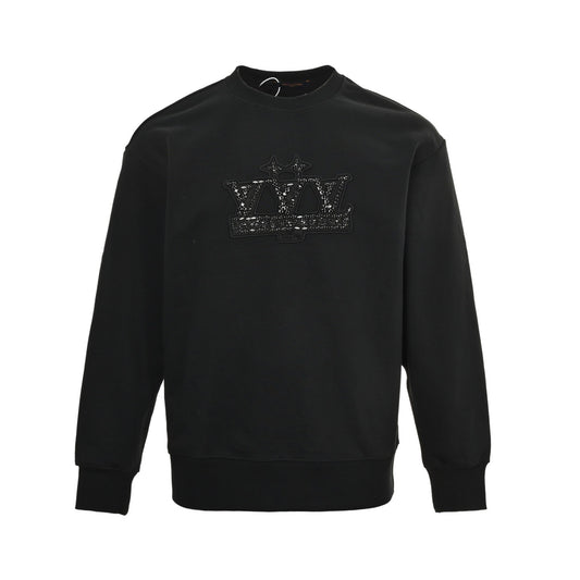 Louis Vuitton 25Fw hot diamond letter logo round neck sweatshirt