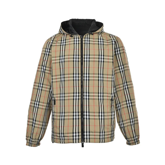 Burberry 25Fw War Horse Round Label Plaid Reversible Jacket