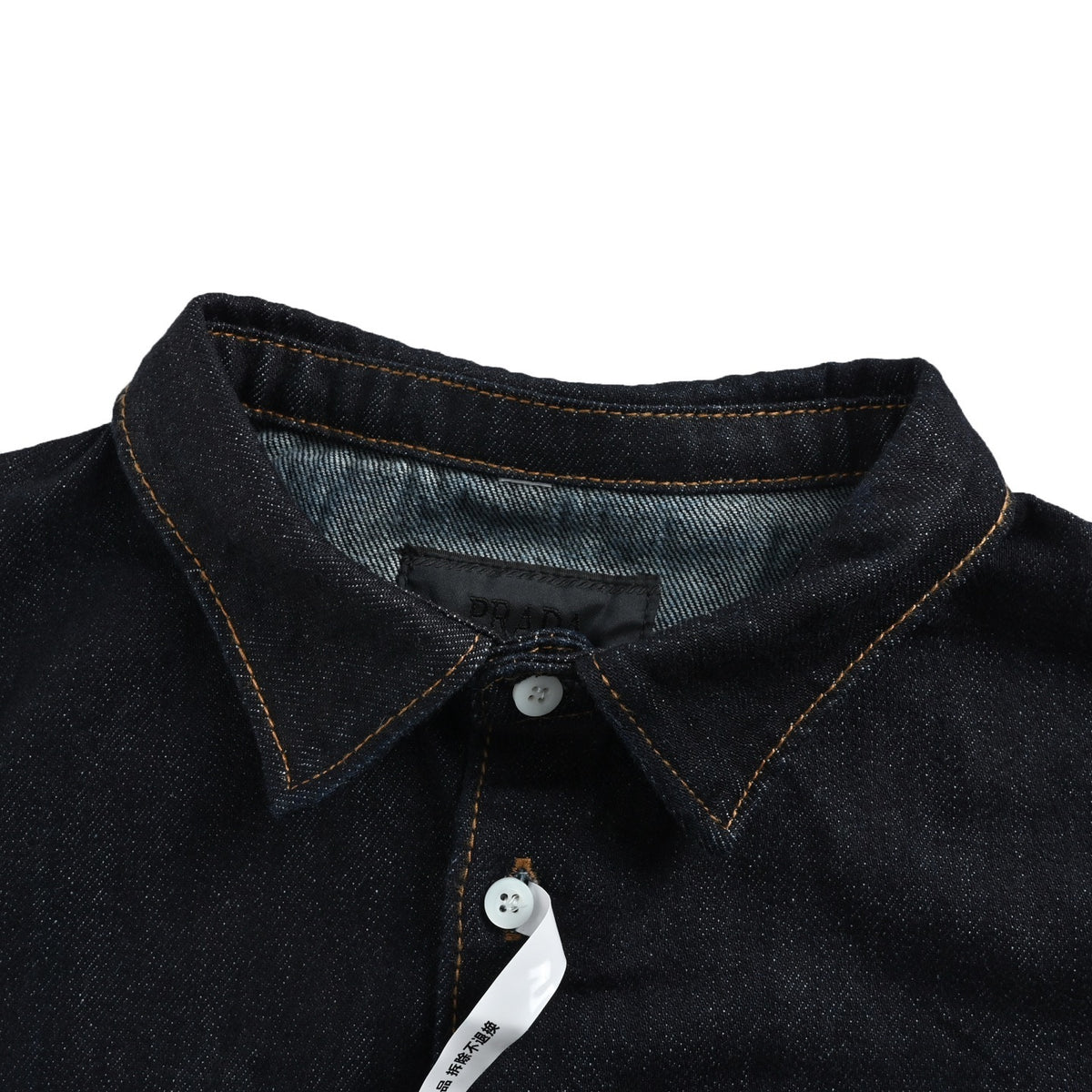 Prada 25Fw denim shirt jacket with small label on the back
