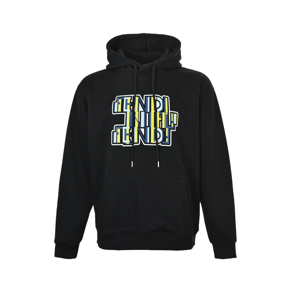 Fendi colorful letter print hooded sweatshirt