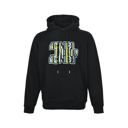 Fendi colorful letter print hooded sweatshirt