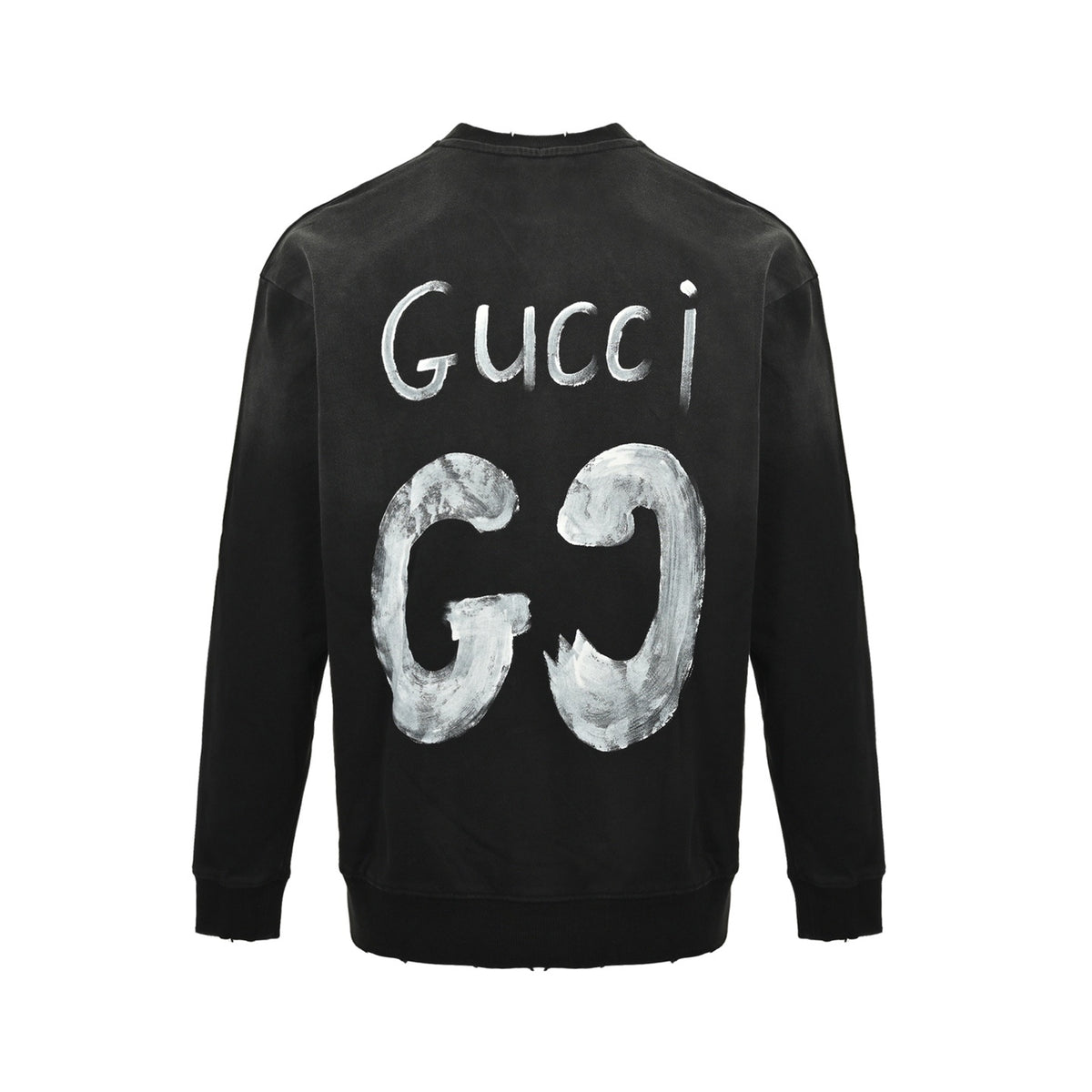 Gucci hand-painted lettering crew neck sweatshirt