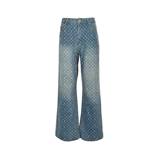 Louis Vuitton 25Fw presbyopia all over printed bootcut jeans
