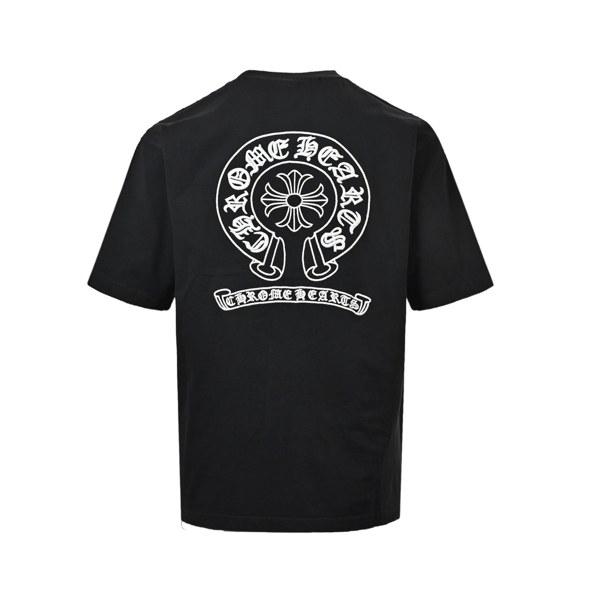 Chrome Hearts/Chrome Heart Horseshoe Sanskrit Letters Embroidered Short Sleeve