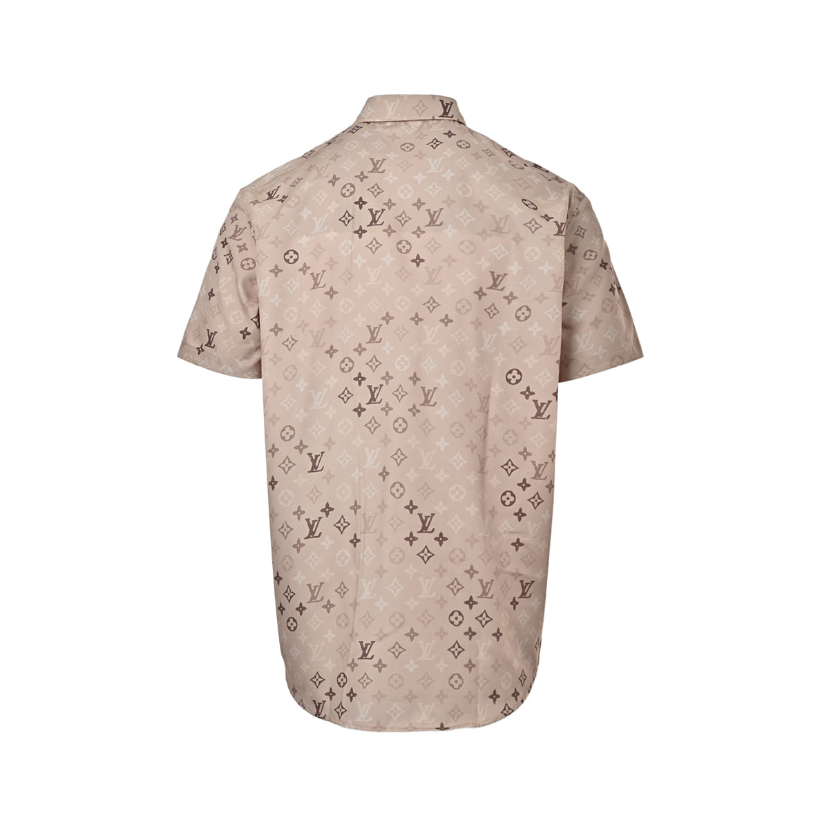 Louis Vuitton Presbyopia khaki all-over print suit short-sleeved shirt
