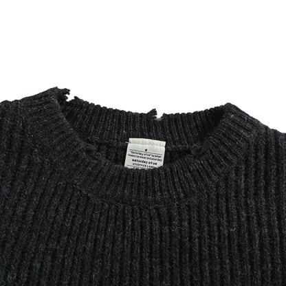 Saturday Ofus ripped lazy crew neck sweater