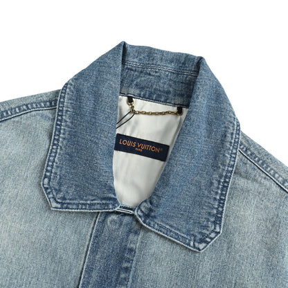 Louis Vuitton presbyopic embossed denim short-sleeved shirt