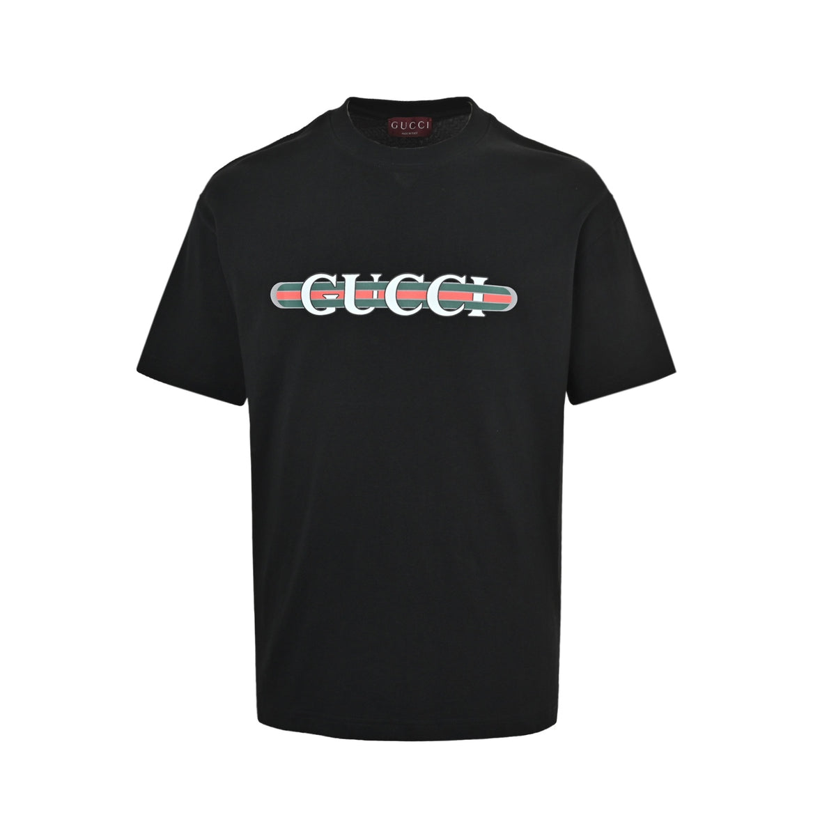 Gucci red and green belt printed short sleeves