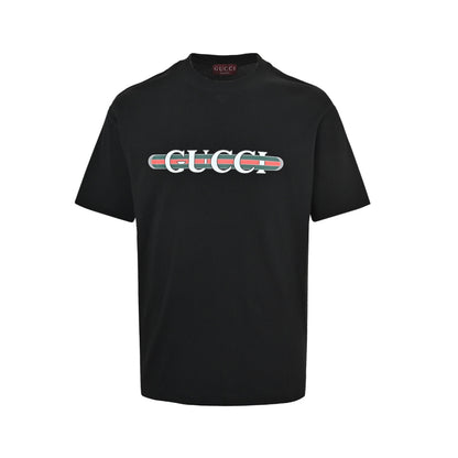 Gucci red and green belt printed short sleeves