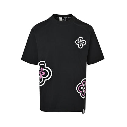 GOODBRAND 26ss foam flower hot rhinestone short sleeves