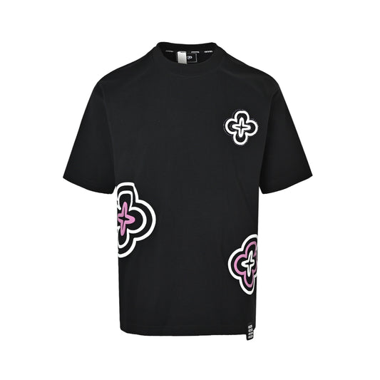 GOODBRAND 26ss foam flower hot rhinestone short sleeves