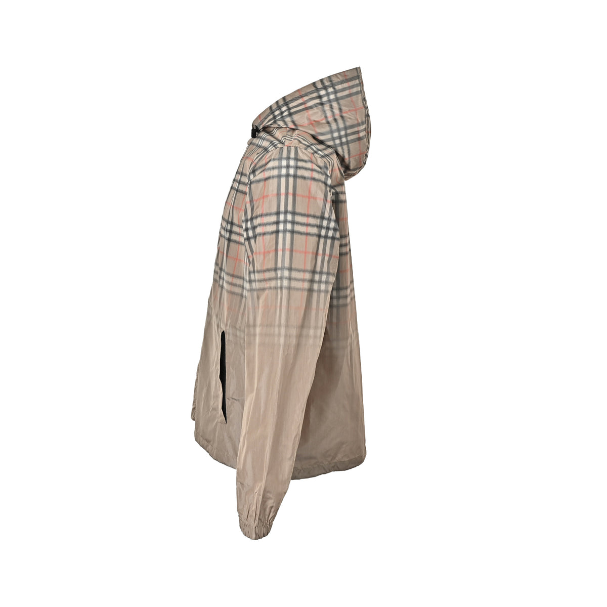 Burberry gradient yellow plaid hooded jacket